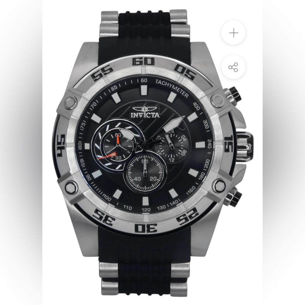 New Invicta Speedway Chronograph Black Dial Quartz 25505 100M Men’s Watch